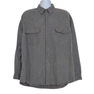 Vintage Five Brother Flannel Tallman Shirt Mens Size 2XL Gray Button Front